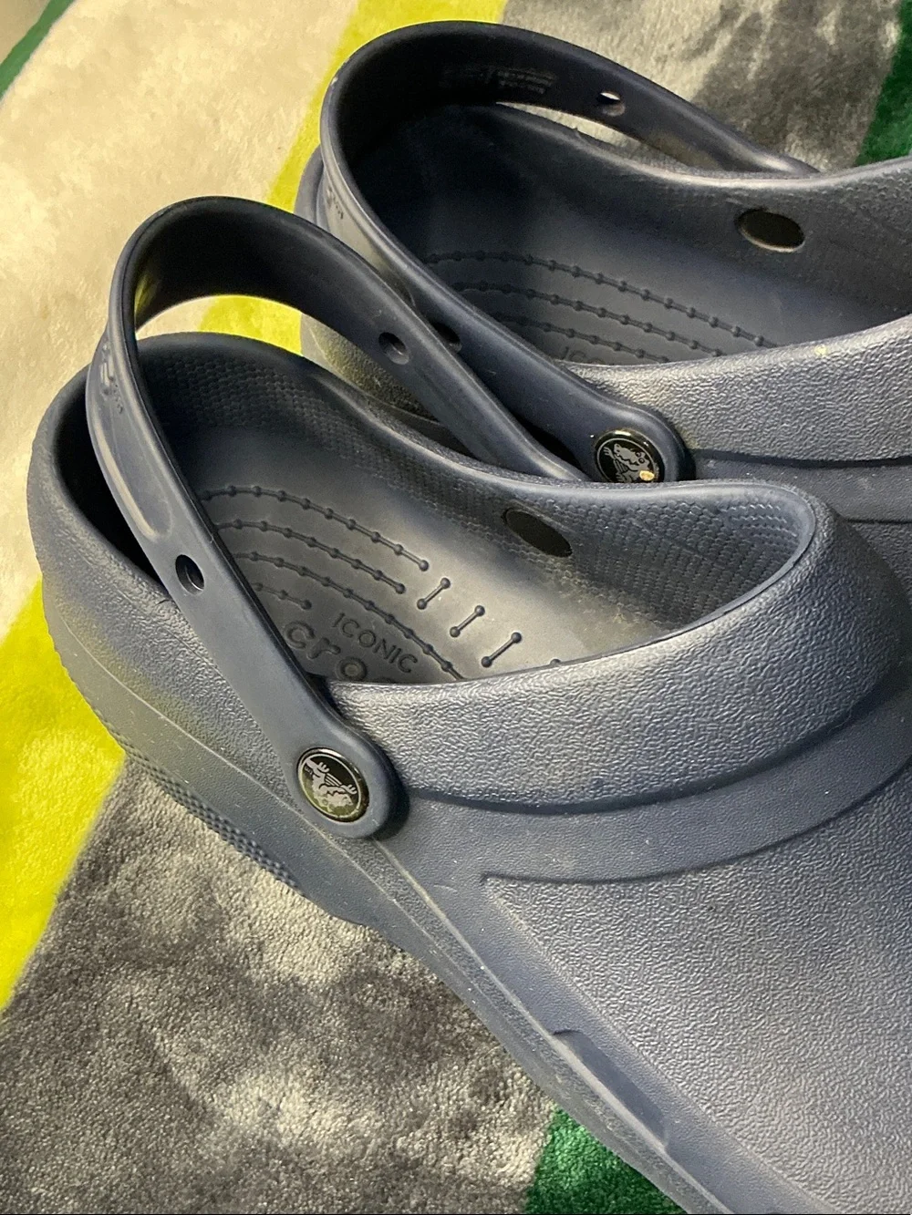 Men’s CROCS Bistro WORK Clogs-Navy Blue Size 11